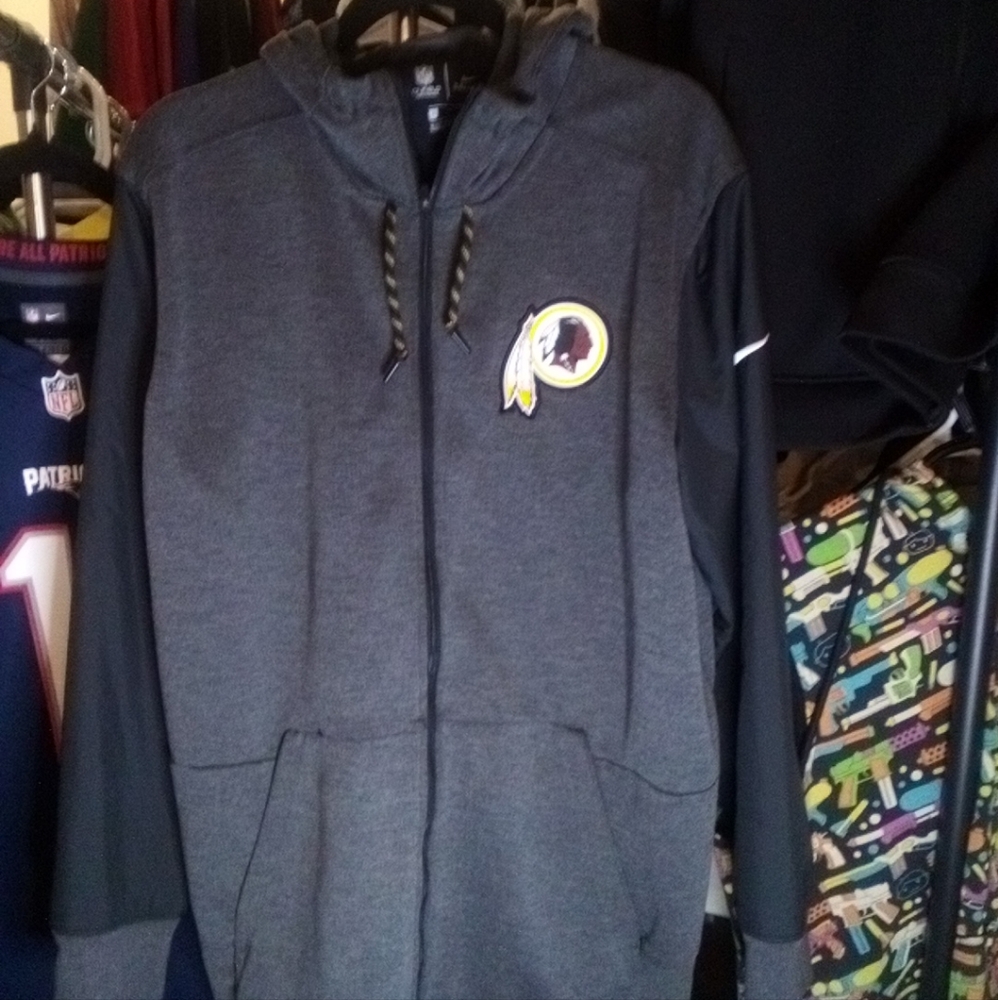 NFL Washington Redskins Full Zip Team Issued Hoodie by NIke Onfield Sz XL
